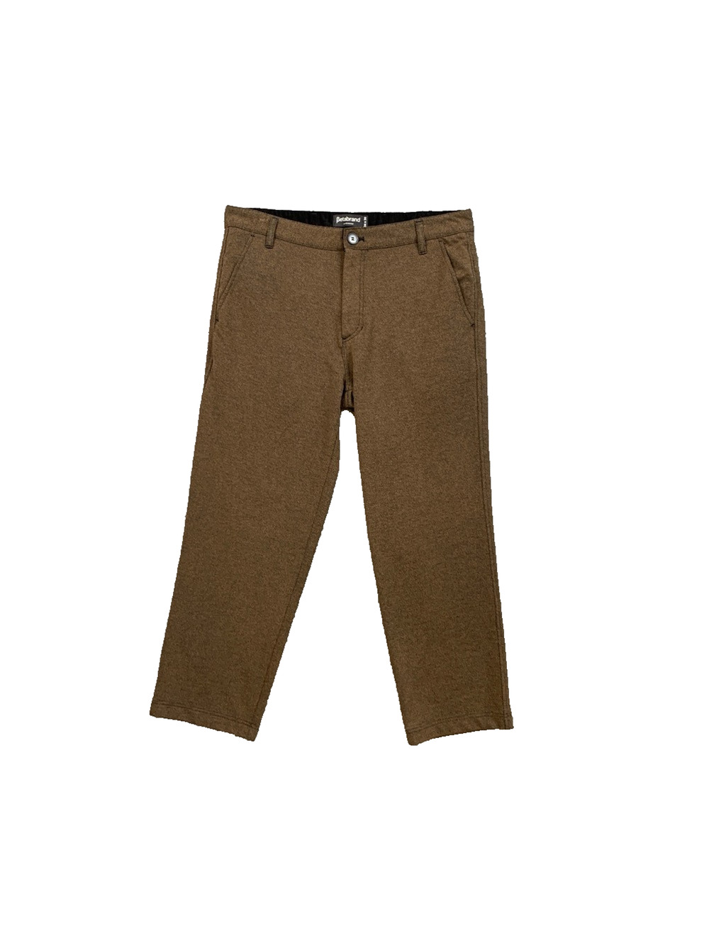 Betabrand Pants Mens 34 Mocha Brown Stretch Tweed Casual Dress Chino Trouser